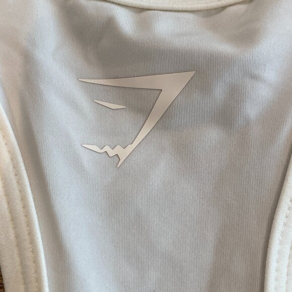 Gymshark X Whitney Simmons Racerback Mesh Sports Bra Size M in Creamy White π€ - Picture 8 of 12
